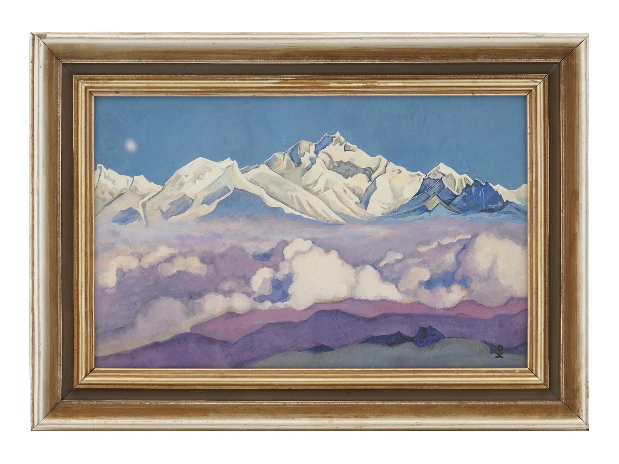 RUSSIAN PAINTING TIBETAN LANDSCAPE SIGNED ROERICH PIC-0